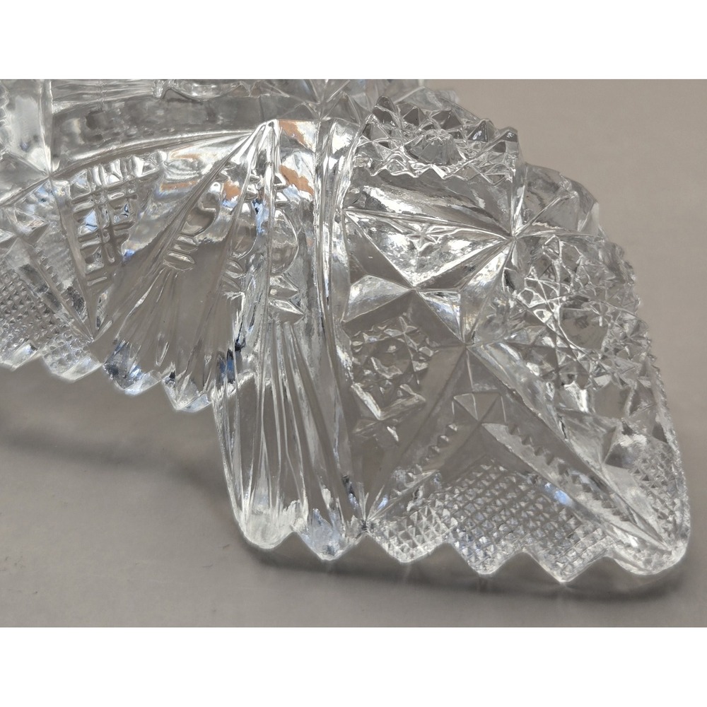 Vintage Serving Dishes Clear Cut Crystal Featuring Star Of David & Pinwheel B#27 - Picture 2 of 15